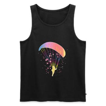 Gleitschirmfliegen Bunt - Männer Premium Bio Tank Top - Schwarz - Vorne - Michal (187cm)