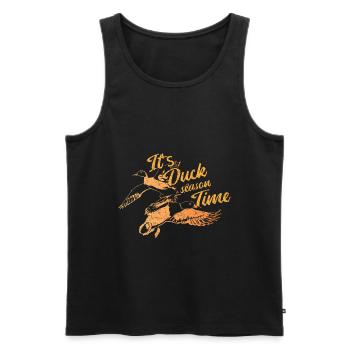 Ente Enten Geschenk - Männer Premium Bio Tank Top - Schwarz - Vorne - Michal (187cm)