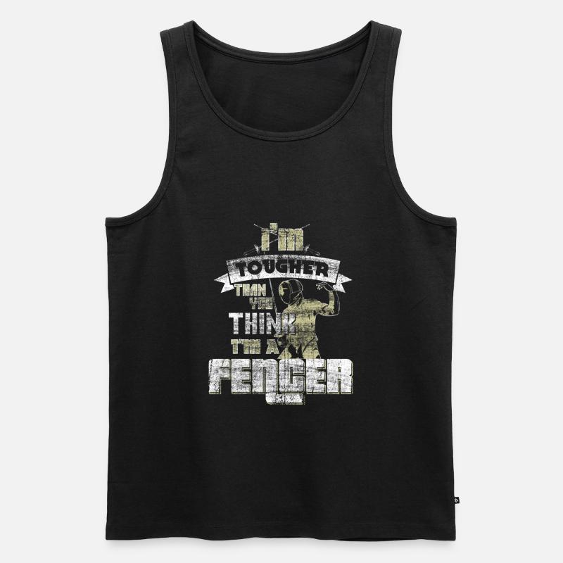 Fechter Geschenk Hobby - Männer Premium Bio Tank Top - Schwarz