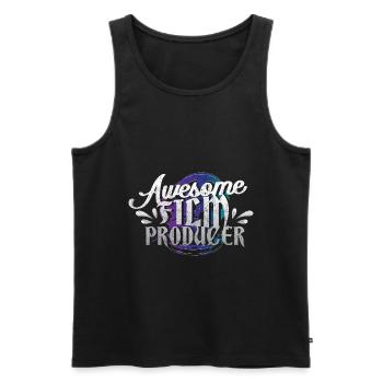 Filmemacher Kino Geschenk - Männer Premium Bio Tank Top - Schwarz - Vorne - Michal (187cm)