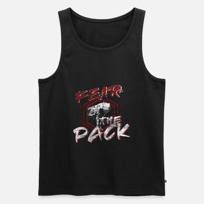 Wolf wolf pack - Men's Premium Organic Tank Top - black