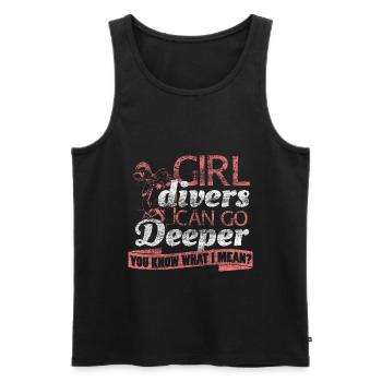 Diving water goggles gift - Men's Premium Organic Tank Top - black - Front - Michal (187cm)