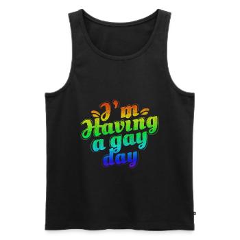 LGBT Lesbian Pride - Débardeur bio Premium Homme - noir - Devant - Michal (187cm)