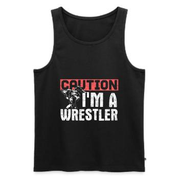 Wrestling Ringen Ringkampf - Männer Premium Bio Tank Top - Schwarz - Vorne - AI Model Male 178 light (178cm)