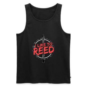 Oboe gift - Men's Premium Organic Tank Top - black - Front - AI Model Male 178 light (178cm)