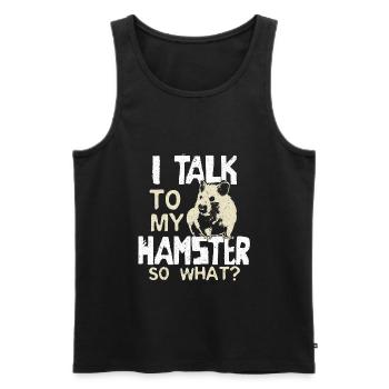 Hamster Hamsterbesitzer Tier - Männer Premium Bio Tank Top - Schwarz - Vorne - AI Model Male 178 light (178cm)