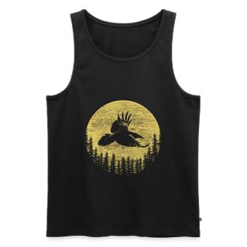 Rabe Seele Tier - Männer Premium Bio Tank Top - Schwarz - Vorne - AI Model Male 178 light (178cm)