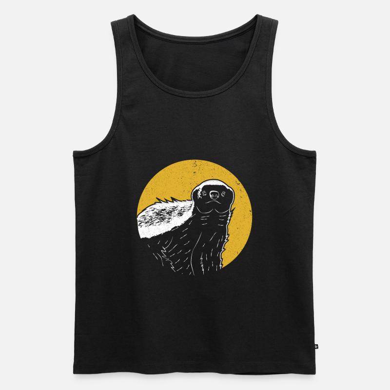 Honigdachs Giftresistent - Männer Premium Bio Tank Top - Schwarz