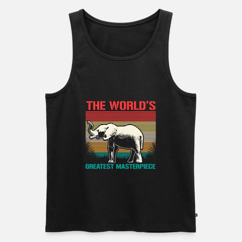 Elefant Rüssel Geschenk - Männer Premium Bio Tank Top - Schwarz