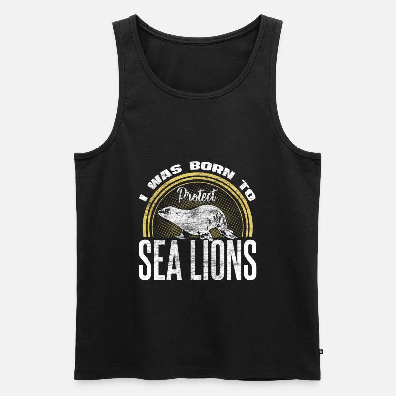 Seelöwe Meeresbewohner - Männer Premium Bio Tank Top - Schwarz