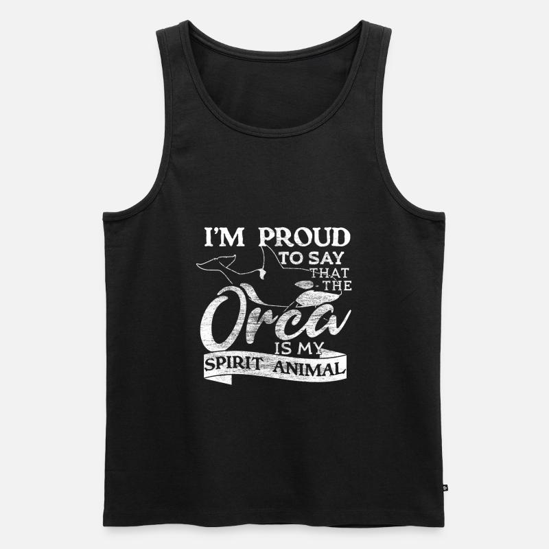 Orca Wal Geschenkidee - Männer Premium Bio Tank Top - Schwarz