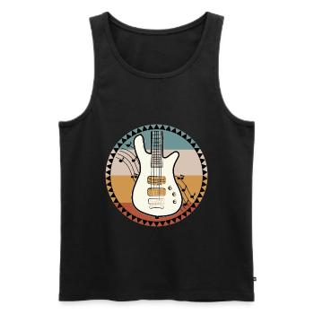 Bass Guitar Electric Guitar Music - Men's Premium Organic Tank Top - black - Front - Michal (187cm)