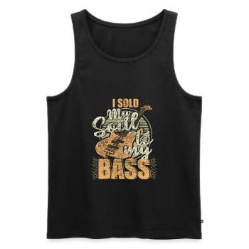 Bass guitar bassist orchestra - Men's Premium Organic Tank Top - black - Front - Michal (187cm)