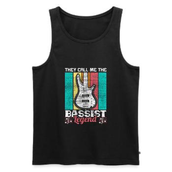 Bass guitar guitar gift - Men's Premium Organic Tank Top - black - Front - Michal (187cm)