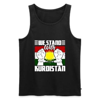 Kurdistan Kurde Menschenrechte Geschenk - Männer Premium Bio Tank Top - Schwarz - Vorne - AI Model Male 178 light (178cm)