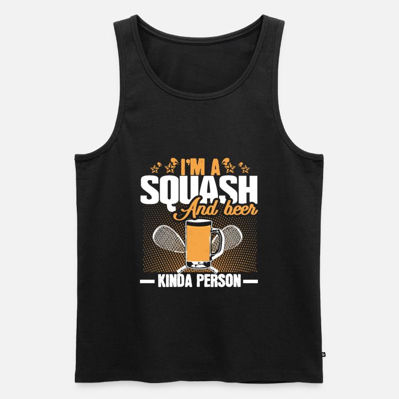 Squash Squashball Turnier - Männer Premium Bio Tank Top - Schwarz