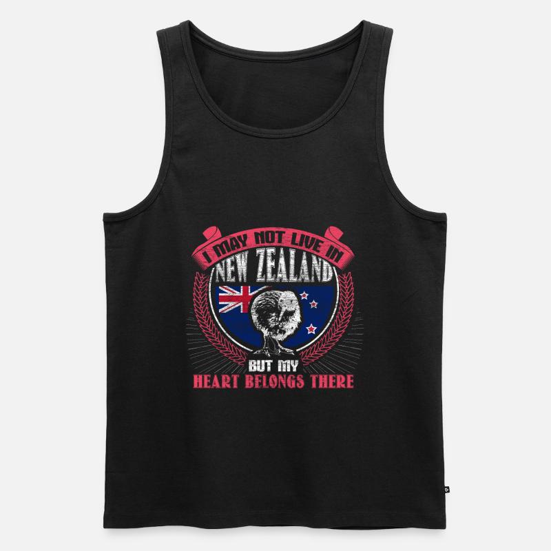 Neuseeland Insel Herkunft - Männer Premium Bio Tank Top - Schwarz