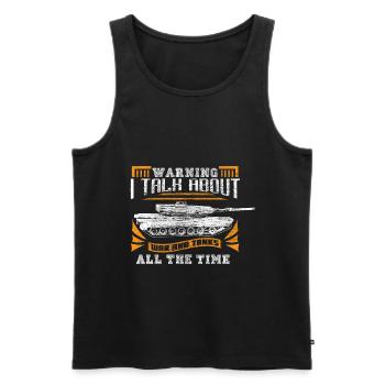 Tank Tank Driver Camouflage Gift Idea - Men's Premium Organic Tank Top - black - Front - AI Model Male 178 light (178cm)