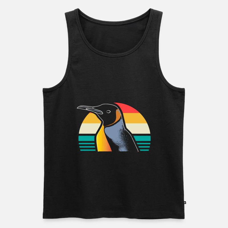 Pinguin Südpol Seevogel - Männer Premium Bio Tank Top - Schwarz