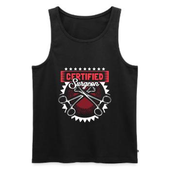 Chirurg Arzt Notaufnahme Geschenk - Männer Premium Bio Tank Top - Schwarz - Vorne - AI Model Male 178 light (178cm)