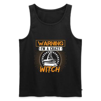 Halloween Witch Saying - Men's Premium Organic Tank Top - black - Front - Michal (187cm)