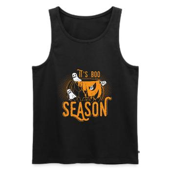 Halloween Geist Gespenst Spruch - Männer Premium Bio Tank Top - Schwarz - Vorne - Michal (187cm)