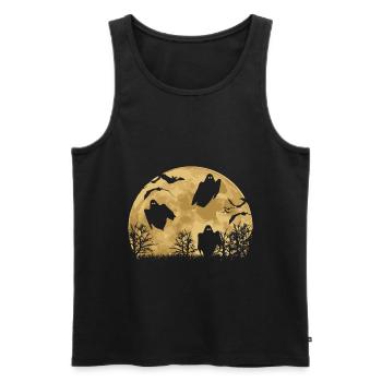 Halloween Spirit Saying Gift Idea - Men's Premium Organic Tank Top - black - Front - Michal (187cm)