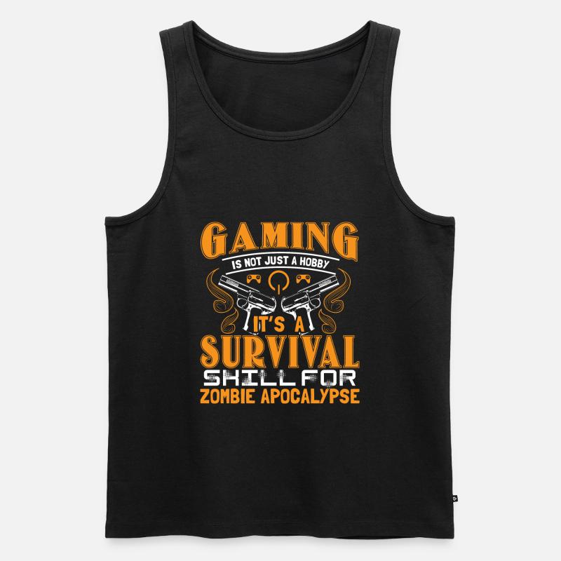 Zombie Apokalypse Waffen Monster Geschenkidee - Männer Premium Bio Tank Top - Schwarz