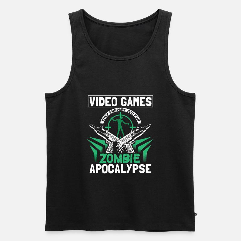 Zombie Apokalypse Zombies Geschenk - Männer Premium Bio Tank Top - Schwarz