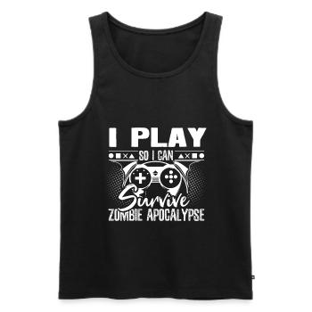 Zombie Apocalypse Undead Halloween - Men's Premium Organic Tank Top - black - Front - Michal (187cm)