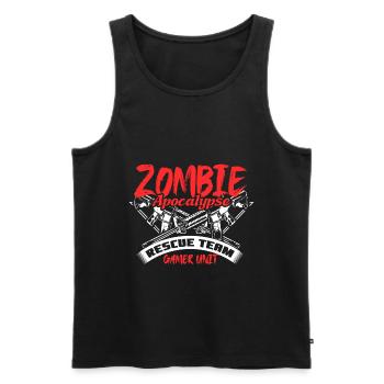 Zombie Apocalypse Zombies Cadeau - Débardeur bio Premium Homme - noir - Devant - AI Model Male 178 light (178cm)