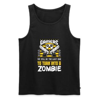 Zombie Apocalypse Gamer Idée cadeau Halloween - Débardeur bio Premium Homme - noir - Devant - AI Model Male 178 light (178cm)