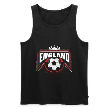 Cadeau coupe du monde de joueur de football anglais - Débardeur bio Premium Homme - noir - Devant - Michal (187cm)