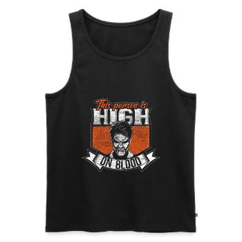 Halloween Vampir Vampire Oktober Geschenk - Männer Premium Bio Tank Top - Schwarz - Vorne - Michal (187cm)