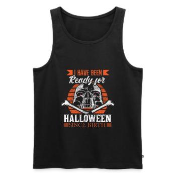 Halloween Gerippe Oktober Geschenk - Männer Premium Bio Tank Top - Schwarz - Vorne - Michal (187cm)