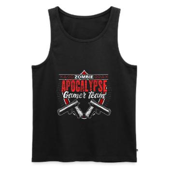 Zombie Apocalypse Survival Gift Idea - Men's Premium Organic Tank Top - black - Front - Michal (187cm)