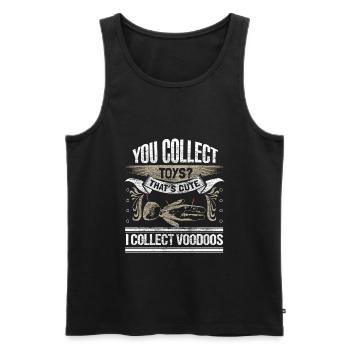 Voodoo Bondieu Creepy Gift Idea - Men's Premium Organic Tank Top - black - Front - AI Model Male 178 light (178cm)