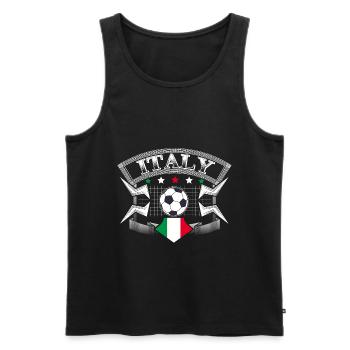 Italien Fußball Sport Geschenkidee - Männer Premium Bio Tank Top - Schwarz - Vorne - AI Model Male 178 light (178cm)