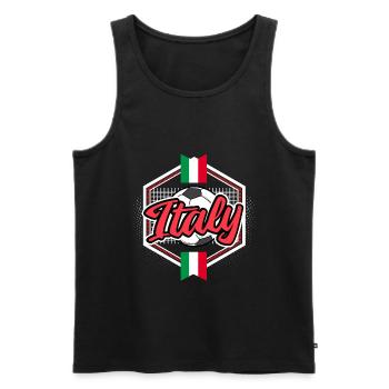 Italien Fußball Italy Mannschaft - Männer Premium Bio Tank Top - Schwarz - Vorne - Michal (187cm)