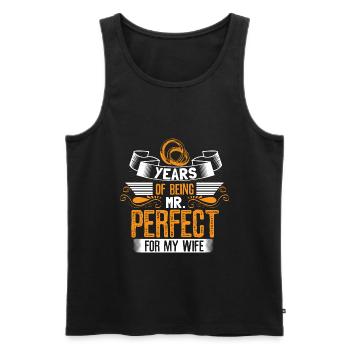 Marriage Husband Wedding Gift - Men's Premium Organic Tank Top - black - Front - AI Model Male 178 light (178cm)