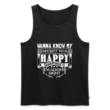 Ehe Ehefrau Hochzeitstag Geschenkidee - Männer Premium Bio Tank Top - Schwarz - Vorne - Michal (187cm)