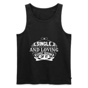 Single Unabhängigkeit Party Geschenkidee - Männer Premium Bio Tank Top - Schwarz - Vorne - Michal (187cm)