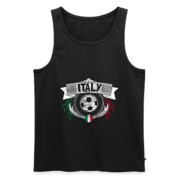 Italien Fußball Italy Nationalmannschaft - Männer Premium Bio Tank Top - Schwarz - Vorne - Michal (187cm)