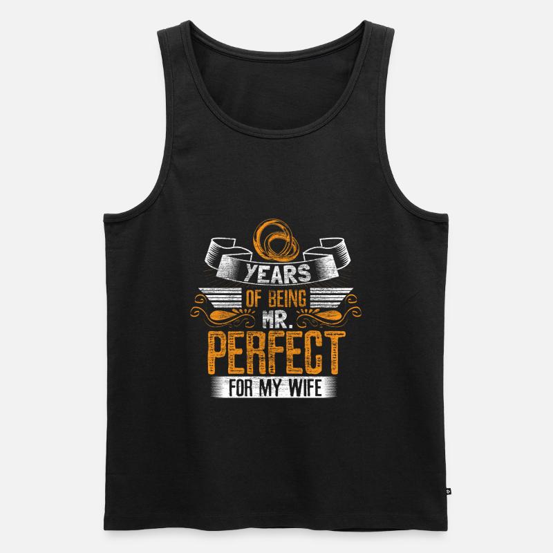 Ehe Ehefrau Bräutigam - Männer Premium Bio Tank Top - Schwarz