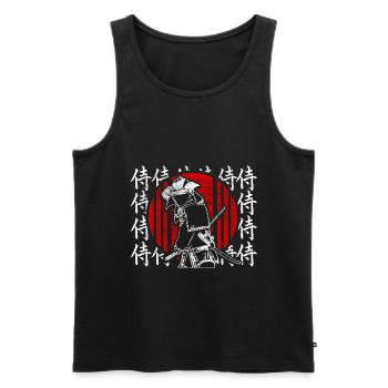 Japan Sakura Birthplace Gift - Men's Premium Organic Tank Top - black - Front - Michal (187cm)