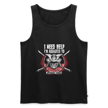 Japan Anime Nippon Geschenk - Männer Premium Bio Tank Top - Schwarz - Vorne - AI Model Male 178 light (178cm)