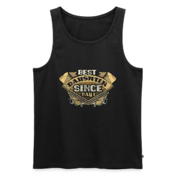 Tochter Eltern Süß Geschenkidee - Männer Premium Bio Tank Top - Schwarz - Vorne - Michal (187cm)