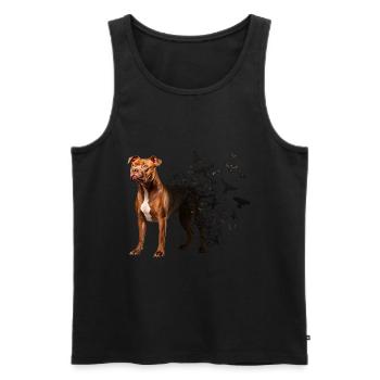 Le Pitbull - Débardeur bio Premium Homme - noir - Devant - AI Model Male 178 light (178cm)