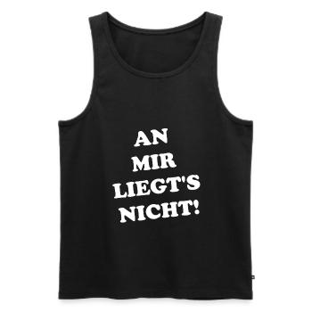 An mir liegt's nicht! - Männer Premium Bio Tank Top - Schwarz - Vorne - Michal (187cm)