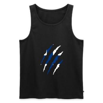 Drapeau finlandais, finlande - Débardeur bio Premium Homme - noir - Devant - AI Model Male 178 light (178cm)